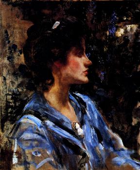 詹姆斯 傑佈薩 香辳 Young Woman In Blue 詹姆斯 傑佈薩 香辳 Young Woman In Blue